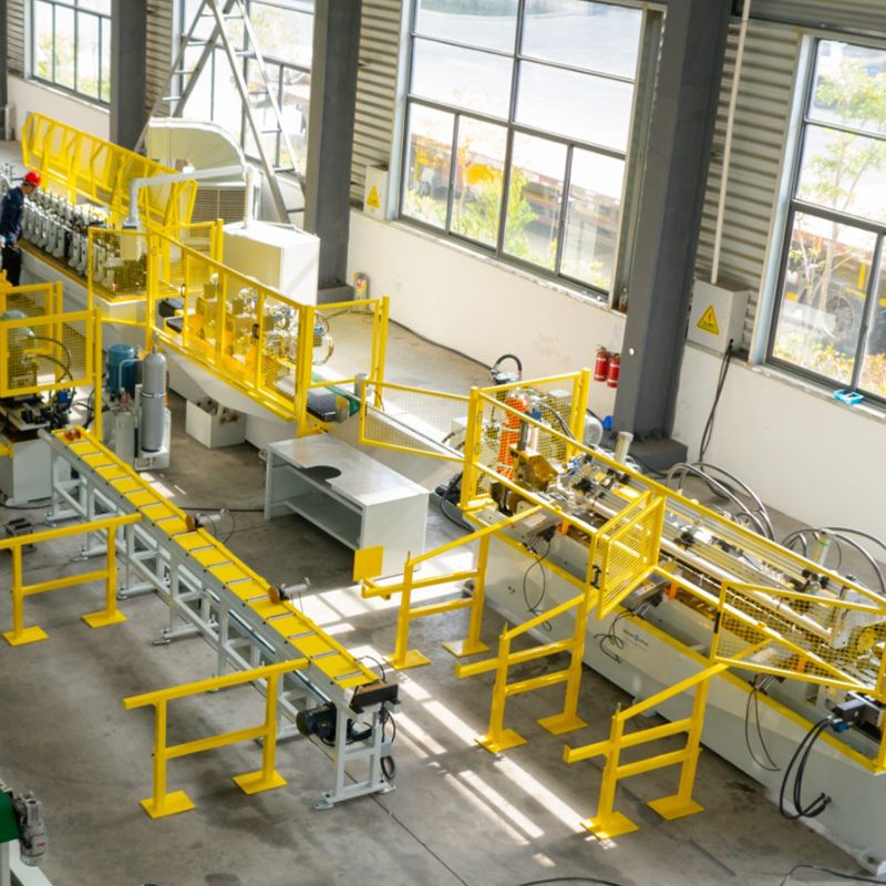 Main and cross t bar grid roll forming machine